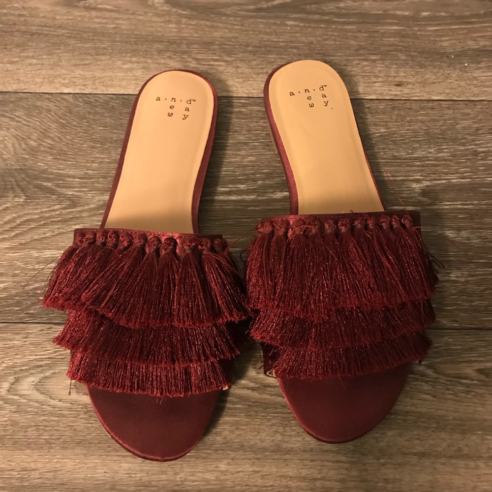 Burgundy A New Day fringe slides